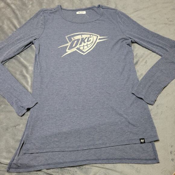 G-III Other - OKC Shirt Womens Medium NBA Basketball Oklahoma City Thunder Gray Long Lined Tee